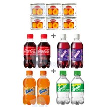 환타오렌지 코카콜라 스프라이트 웰치스포도 300ml 4종세트 8병 알쿠니아황도 200g 6캔세트