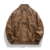 남성 빈티지 라이더 자켓 가죽 루즈핏 아메리칸 캐주얼 소프트 항공 점퍼 바람막이