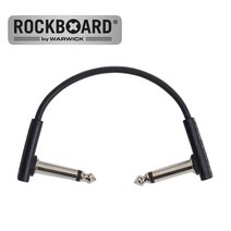 RockBoard Flat Patch Cable - Black (10cm), *