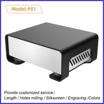 정션박스 케이블커넥터 스위치박스 전선연결 PC 상자 밀어남 주거 판금 구부리는 전자공학 알루미늄 P01 133.455mm, 248.4x81.5x209mm_Black