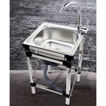 카라반 세면대 스테인레스 싱크대 차박 씽크볼 차량용, 두꺼운 60x45 심플 수트