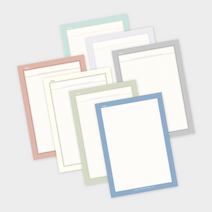7color A5 떡메 미니 모눈 노트 패드 떡메모지 메모장, 라이트 퍼플