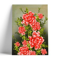 서은이네 보석십자수 액자 캔버스형 DIY 키트 40x50cm, AW18.모란꽃b 40x50cm