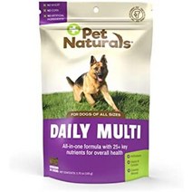 반려견을 위한 펫 내추럴스 데일리 멀티비타민 - 아미노산과 항산화 성분이 함유된 맛있는 츄어블 - 에너지 신진대사 기능 및 반려동물 건강 지원, 30개 씹기, 개