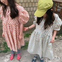 [OJO DE PAPA]오조드파파 보아원피스/그린 레드 블루