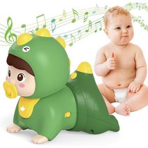 MENG YANG Crawling Baby Toys 6 to 12 Months Newborn Infant Learning Dinosaurs Toy Music&Light Tummy, Green