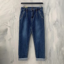 [신상무배]다트 라인 뒷 밴딩 배기 데님 청바지