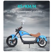 전기 전동 삼륜 3륜 오토바이 할리 자동차성인용 리튬, 파란색