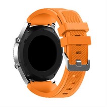 22mm 시계줄 실리콘 갤럭시 시계 46mm 기어 s3, 오렌지색