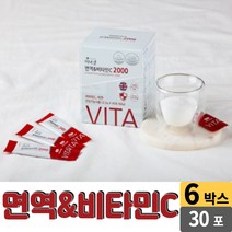 면역 앤 비타민C 2000 영국산 비타민씨 분말 가루, 30포, 6개, 30개
