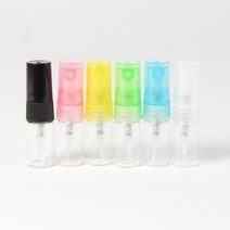 스윗바틀 향수공병, 100개, ②2ml 투명유리병/블랙캡(불투명블랙)