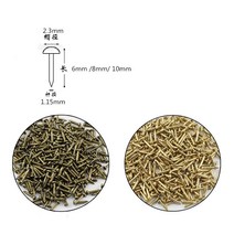 철물점 1100-1860pc 라운드 헤드 네일 diy 공예 나무 보석 상자 패스너 골드 실버 브론즈 가구 피팅 장식 미니 나사 각파이프 중문 도어클로저, Silver 6mm 1860pc