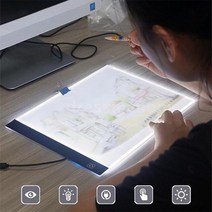 드로잉패드 액정타블렛울트라 얇은 A4 LED 라이트 패드 아티스트 박스 테이블 트레이싱 드로잉 보드 다이아, 02 Three gear dimming
