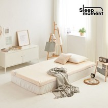 슬립모먼트 M2 이중레이어 메모리폼 오가닉토퍼 8cm SS 아이보리