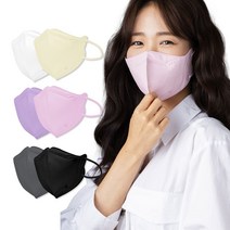 라이트핏 247 개별포장 새부리형 컬러마스크 M 퍼플 중형 50매