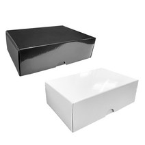 6구 골프공 유광 케이스 종이박스 (블랙화이트), 블랙