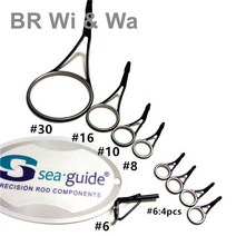 바다 루어 낚시대 낚싯 대 볼락 농어 광어 우럭 참돔 돌돔 BR Wi & Wa 바다 가이드 키트 스테인, 01 Black_03 Tip Size 6-2.0mm