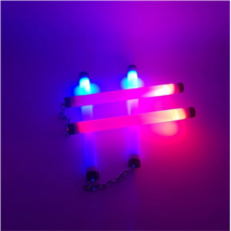 불빛 야광 쌍절곤 태권도 합기도 쌍절봉 이소룡 어린이 장난감 연습용 놀이용 발광, 빨간불빛