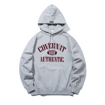 커버낫 벨벳 아치로고 오버핏 후드 후디 후드티 맨투맨 멜란지 그레이