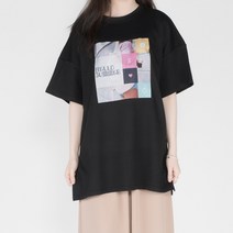 보거트 두꺼운 반팔롱티 빅사이즈 오버핏 박스티 헬로썸머