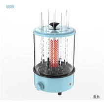 양꼬치기계 닭꼬치기계 가정용 전기 오븐 케밥 기계 다기능 자동 회전 실내 무연 바베큐 220V전기 그릴 amp 번철 AliExpress, 파란+EU