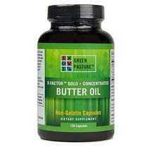 Green Pastures Pasture 그린페스처 버터오일 X-Factor Gold Butter Oil 120캡슐, 1개, 1세트