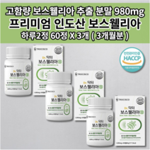 프리미엄 인도산 닥터 보스웰리아 보스월리아 관절 연골 뼈 근육 인대 건강 에 좋은 음식 초록입홍합 우슬 우술 유향 나무 수액 추출 분말 효능 고함량 인도 보스웰리아 영양제 60정, 3개