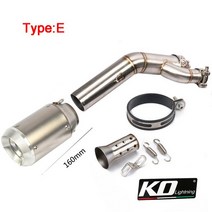 머플러 호환 오토바이 배기 시스템 연결 파이프 머플러 팁 소음기 BMW S1000RR 20102014, 05 E