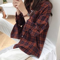 출근룩 체크 여자 여대생옷코디 빅사이즈 레이어드룩 8937ea