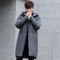 남성 롱패딩 다운자켓 초경량 오리 코트 블랙 방풍 외투