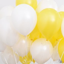 (주)파티해 천장장식 펄풍선(헬륨효과)세트-옐로우&화이트