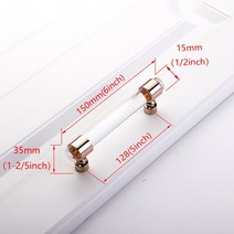 캐비닛 아크릴 서랍 Handl 유럽 스타일 도구 캐비닛 블랙 골든 옐로우 빈티지 가구 핸들 실린더, 17 Rose-Gold-128mm