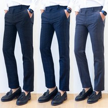 울모직노턱]블랙 체크 바지_LP700