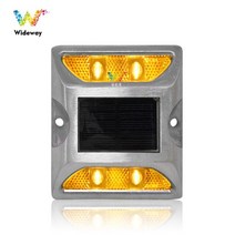 도로표시등 도로표지병 태양광 쏠라 LED 안전유도등 반사체 도로 ip68 방수 led 빨간 태양 밤 꾸준한 조명 알루미늄 도로 스터드, 노란색