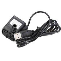 배수펌프 물펌프 전기양수기 초소형 미니 브러시리스 usb 워터 펌프 5v 70cm 잠수정 분수 수족관 순환 드롭 배송, 검은색