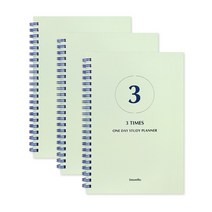 인디고 원데이 스터디플래너 - 3Times (3개월), 민트 3p