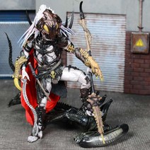 NECA 알파 프레데터 대 에일리언 피규어 장난감 모형, AI 투명 뇌 외계인 자유 기지