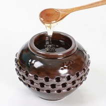선물용 국내산 벌꿀 천목류투각 도자기 양봉꿀 600g, 없음
