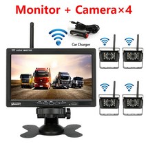 어라운드뷰 후방 사이드 카메라 -7인치 무선 자동차 모니터 트럭 RV 버스 이미지 12V-24V 차량, 08 add Cigarette조명er