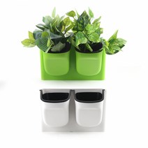 벽화분 벽걸이화분 수경재배 플라스틱화분, 화이트