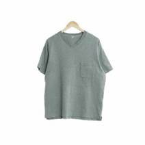 유니클로 그레이 면 브이넥반팔티셔츠 남자 L [115] 1263