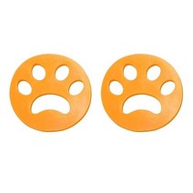 애완 동물 제모 브러시 개 고양이 필터 끈적 재사용 가능한 제모기 세탁기 건조기에 추가 세탁 브러시 소파 청소 액세서리 2pcs, 원형-오렌지-2개
