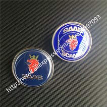 자동차 엠블럼 50mm 신차 링 사브 스카니아 블루 프론트 보닛 엠블럼 자동 로고 2 핀 5289871 4522884 개, scania