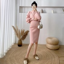 겨울임부복원피스Maternity Dress Set Autumn Winter Fashion Knitted Sweaters Suits A Line Slim Clothes