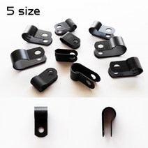 m2.5 무두 렌치 볼트 잭 번데기 팝 너트25X ID 3.3mm 6.4mm 10.4mm 블랙 나일론 U R 모양 케이블 클램프 클, [05] R shape 10.4mm, 05 R shape 10.4mm
