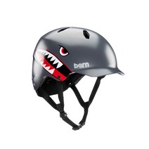 [번헬멧] [BERN]주니어 바이크 헬멧BANDITO EPS SATIN GREY FLYING TIGER, S／M
