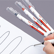 손쉬운 마킹펜 철필 철핀 금긋기바늘 철판 목재 30mm, 레드
