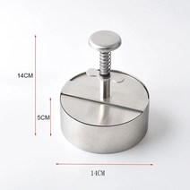 샌드위치메이커 와플메이커 와플기계 2022 햄버거 프레스 패티 메이커 304 스테인레스 스틸 고기 얇은 만들, [04] Diameter 14 CM