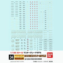 (건담데칼 34) MG 스트라이크 느와르 건담용 (습식)