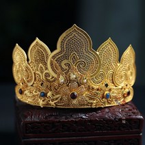 영국왕관 Jingchenxuan 보석이 박힌 은금세공 머리관 당송 반관 큰 관은 전체 관으로 사용할 수 있습니다., [01] 가 1개 있습니다. 향후 산화에 주의하시기 바